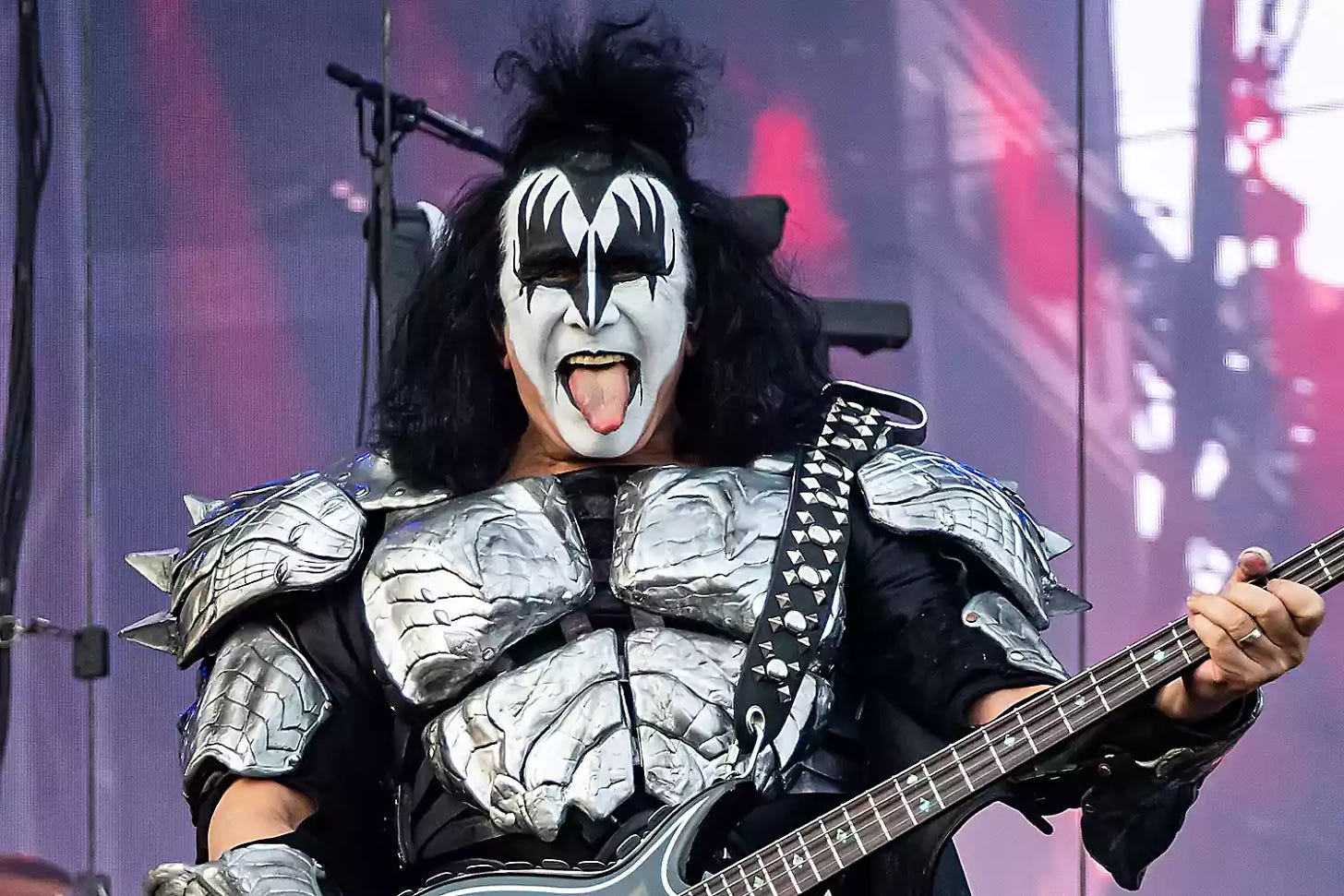 Gene Simmons of Kiss on stage at the Tons of Rock festival on June 27, 2019 in Oslo, Norway.