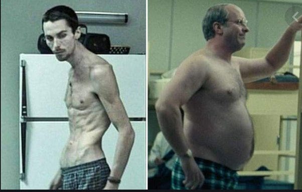 When actors like Christian Bale have to gain massive amounts of weight in  order to play fat characters, are they sabotaging their long-term health? -  Quora