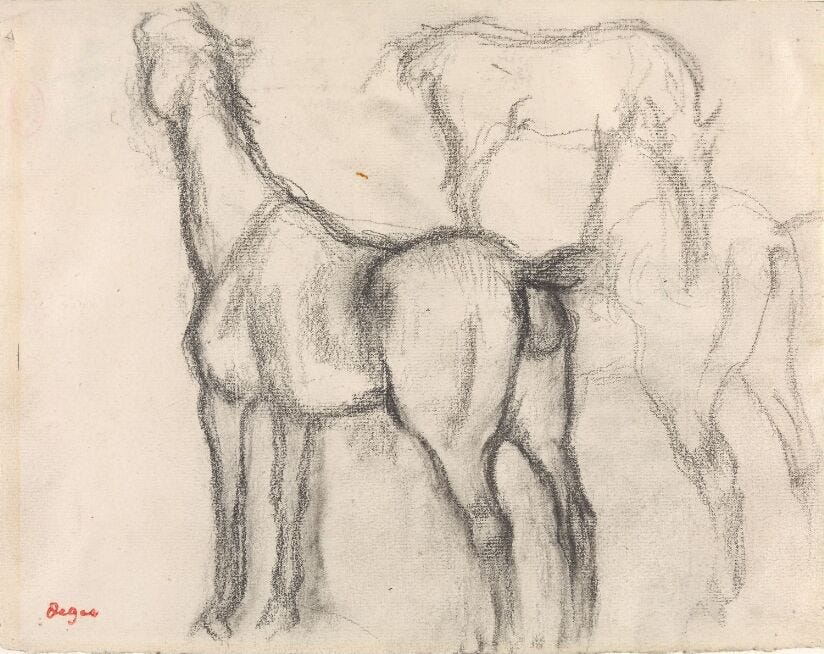 Edgar Degas, Studies of horses – Nasjonalmuseet – Collection