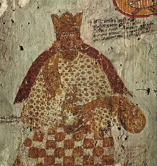 King Moses Georgios, who probably ruled Makuria and Alodia simultaneously. Faras, late 12th century. (Public Domain)