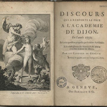 frontispiece rousseau first discourse