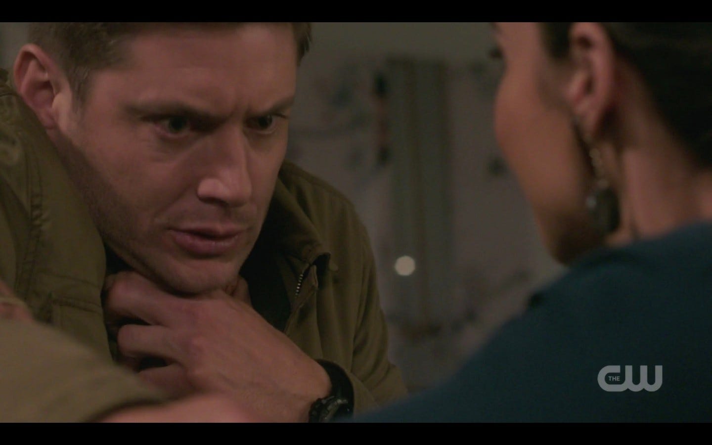 jack grips dean michael winchester throat spear 1409