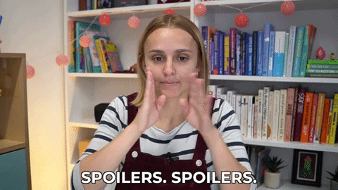 A woman says spoilers spoilers A woman says spoilers spoilers