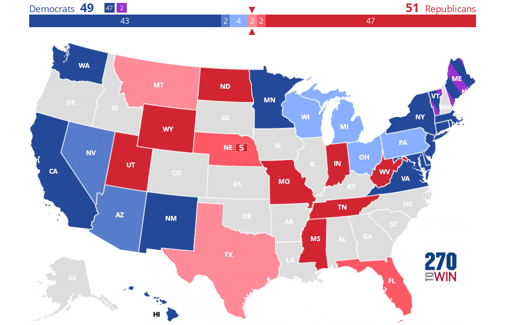 2024 Senate Election Forecast Maps - 270toWin