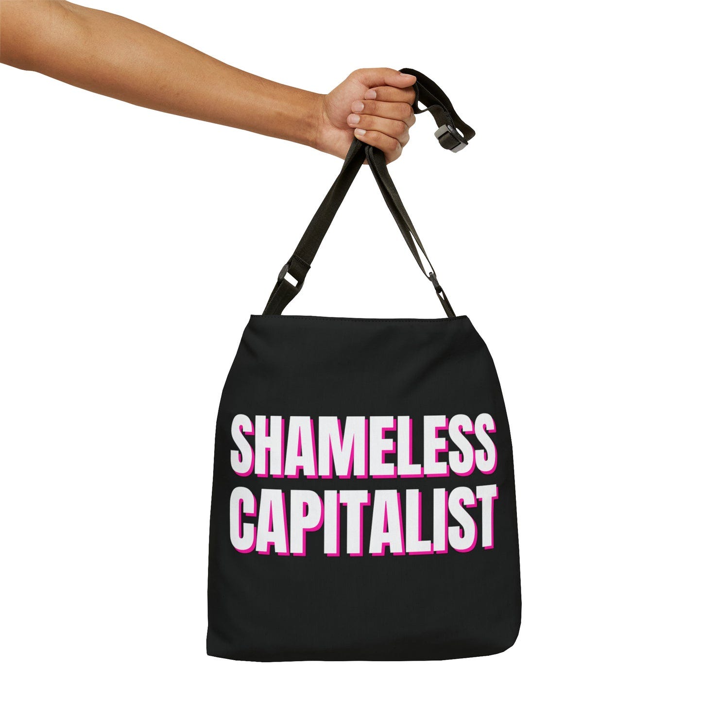 Shameless Capitalist Adjustable Tote Bag