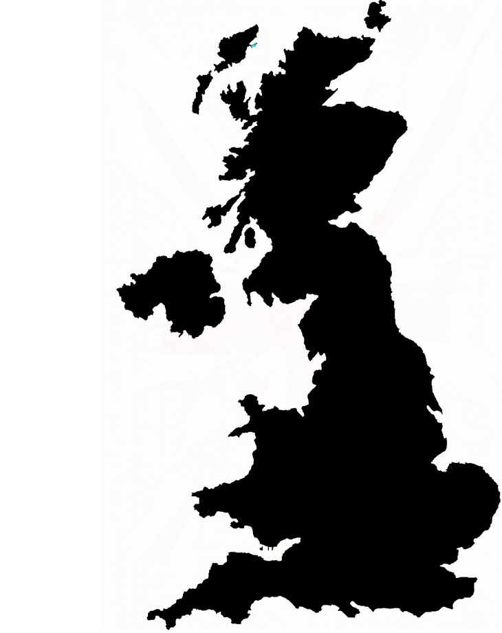 outline map of the UK