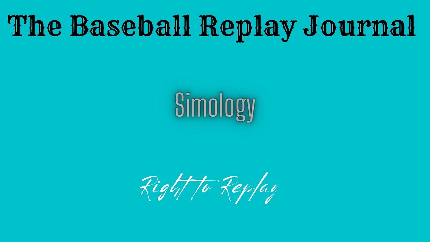 Baseball Replay Journal Simology