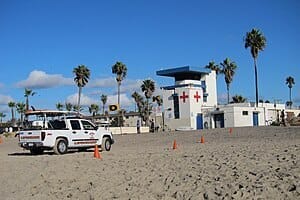 Lifeguard Tower in Ocean Beach, California Lifeguard Tower in Ocean Beach, California