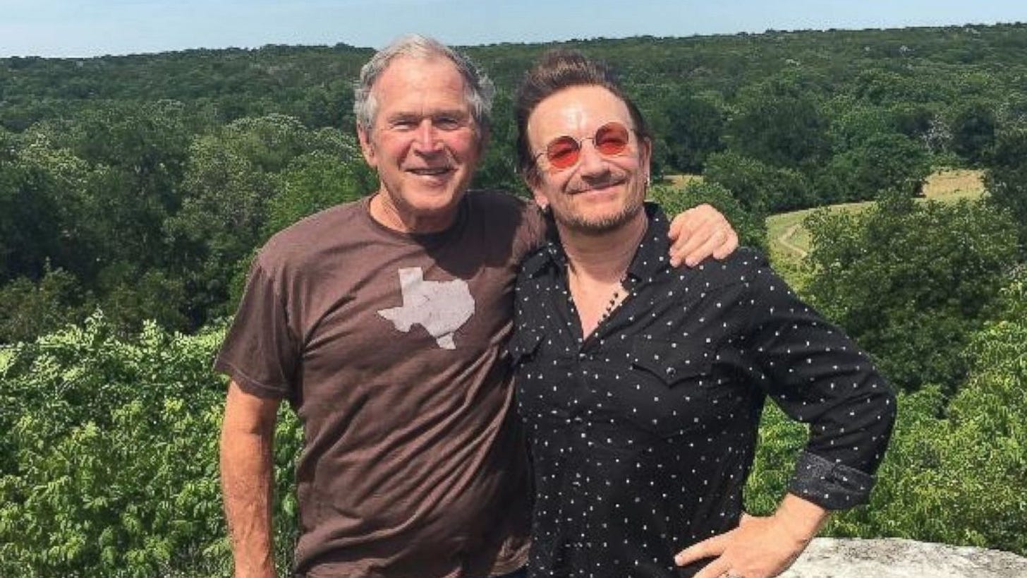 Bono hangs out with George W. Bush at his Texas ranch - ABC News