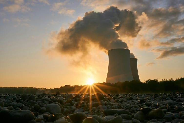 nuclear plant sunrise