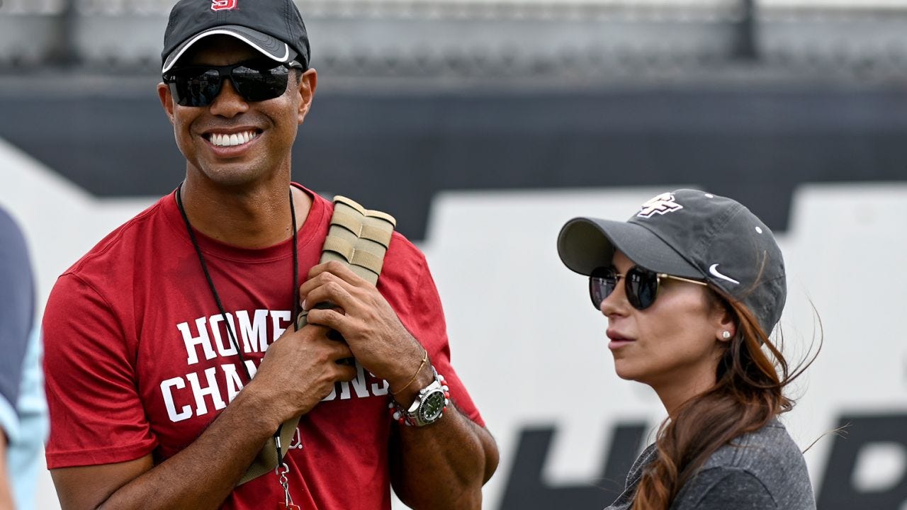 Tiger Woods and Erica Herman together in Orlando, Florida, on September 14, 2019.