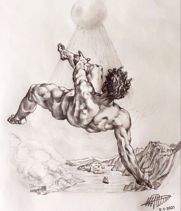 Fall of Phaethon | Greek mythology tattoos, Mythology tattoos, Statue tattoo