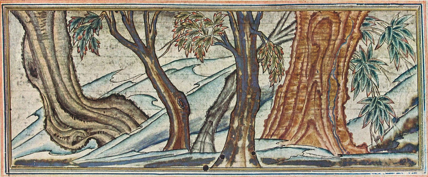 https://upload.wikimedia.org/wikipedia/commons/b/b5/Sacred_Tree_of_Bouddha_-_Jami_al-Tawarikh_-_Folio_36_Verso.png
