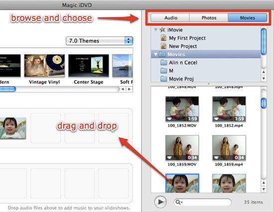 How to use iDVD to make and burn slideshow to DVD on Mac