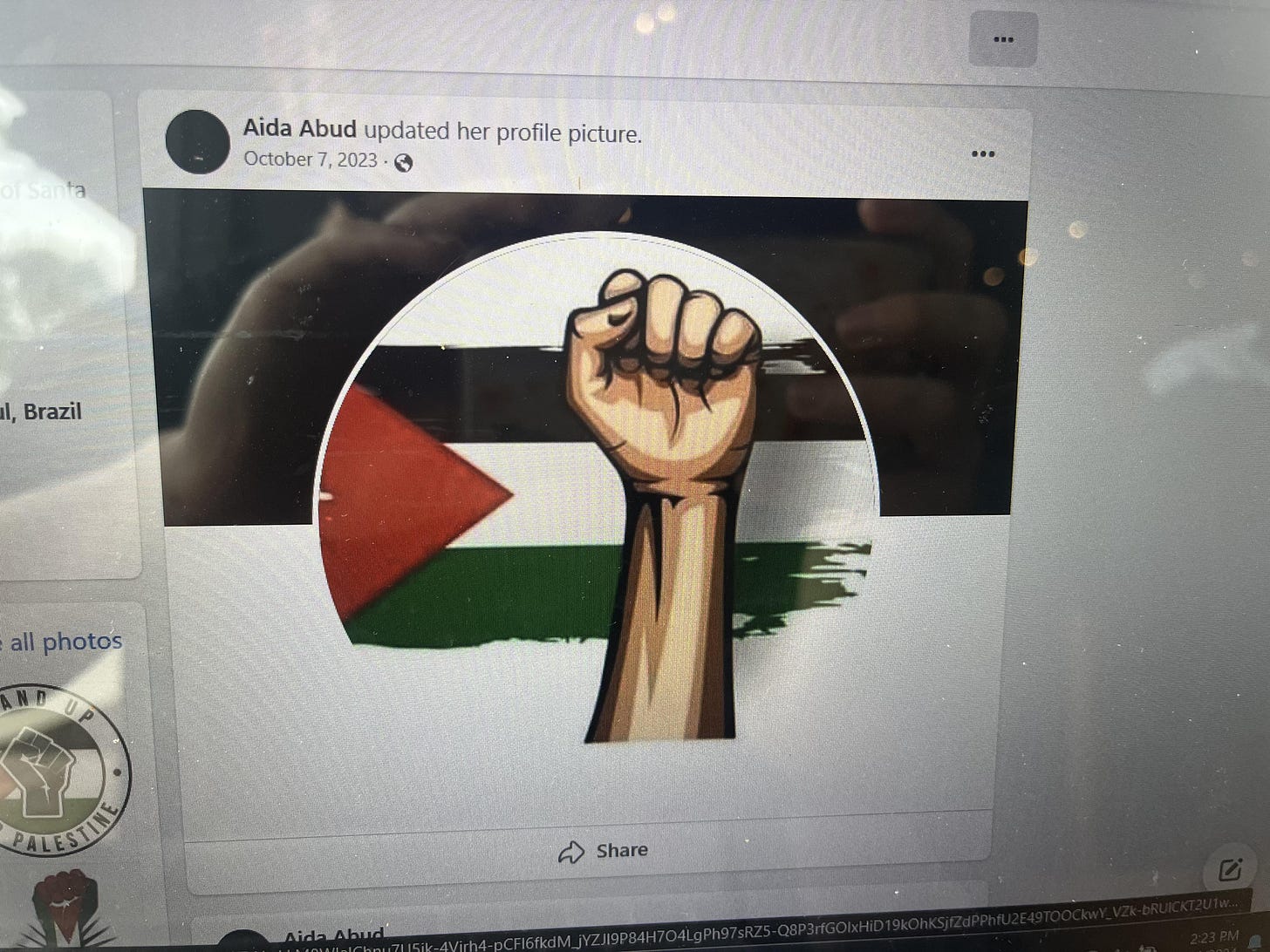 Facebook post made by Seif Asi&rsquo;s next-of-kin demonstrating support for killing Jews