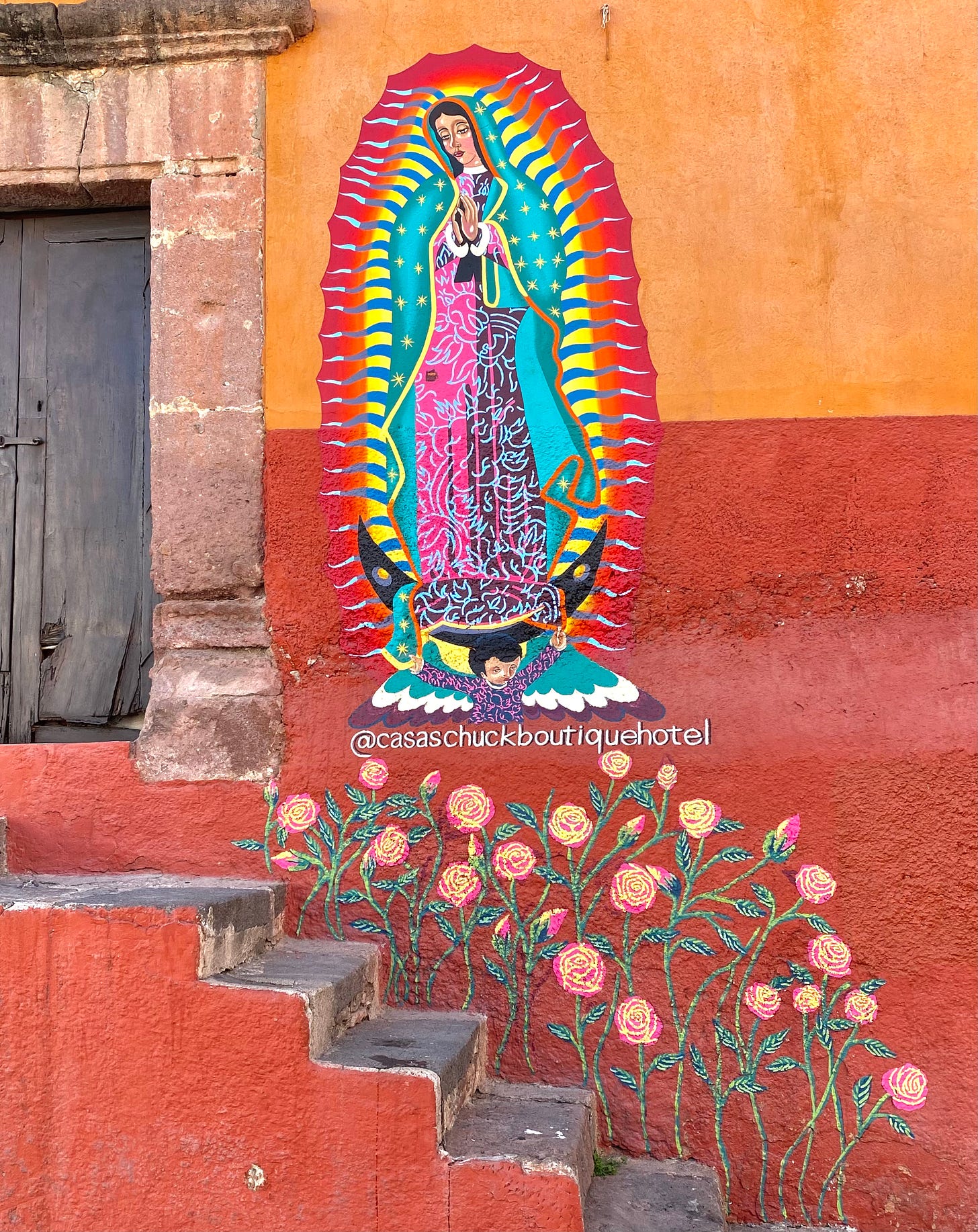 street art virgen de Guadalupe san miguel de allende