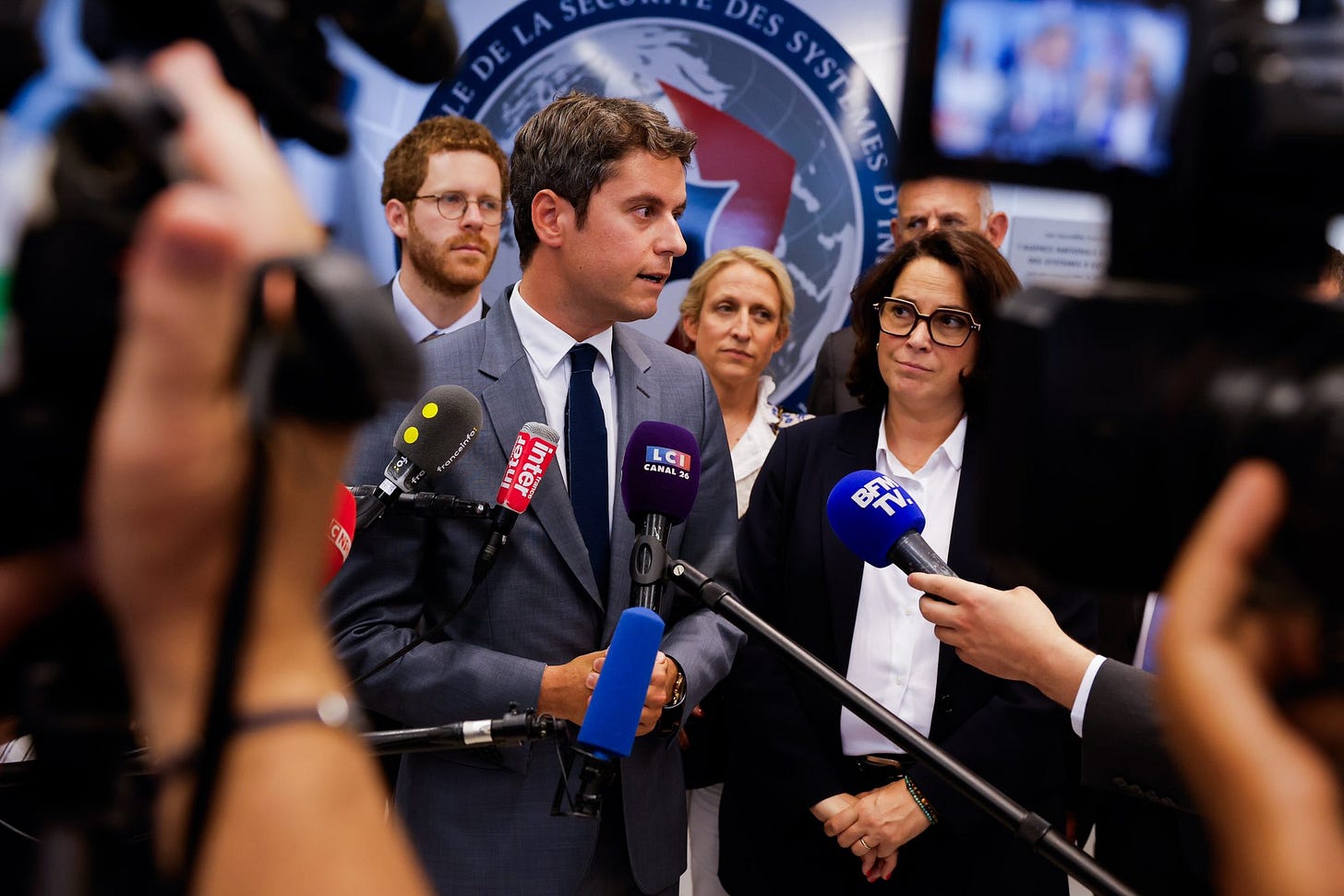 Le Premier ministre, Gabriel Attal, s’exprime lors d’un point presse. Le Premier ministre, Gabriel Attal, s’exprime lors d’un point presse.