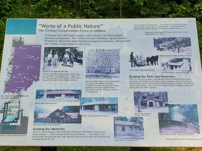 Plaque about Salamonie River State Park.