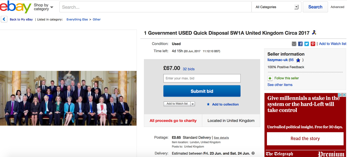 Theresa May Tory Government eBay