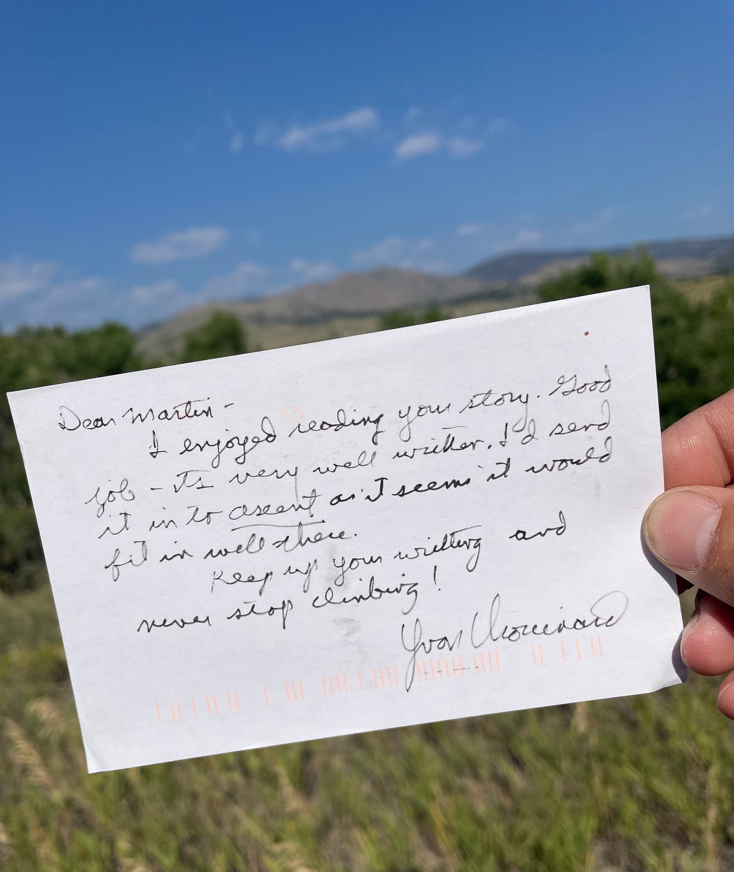 letter from Yvon Chouinard