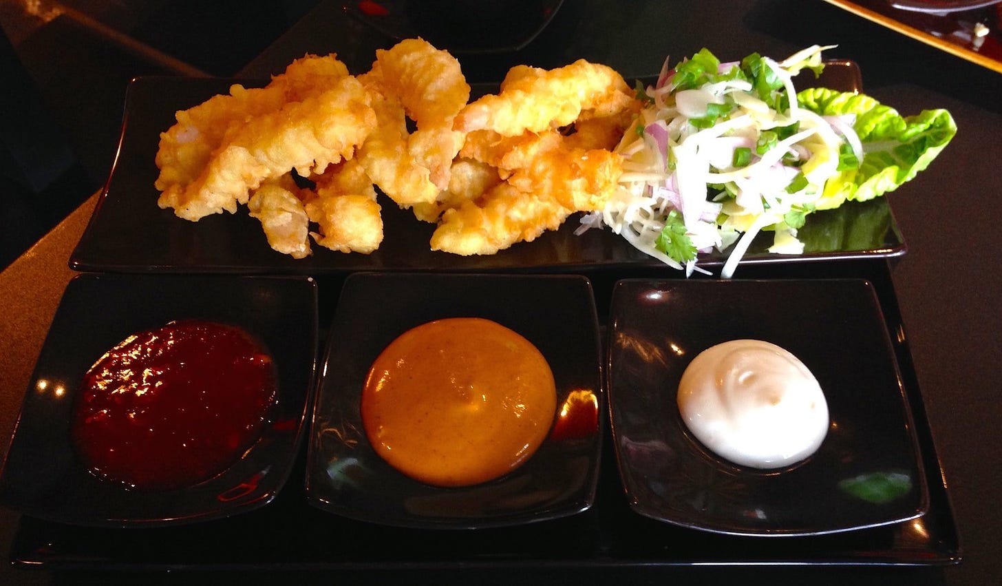 Crispy tempura shrimp