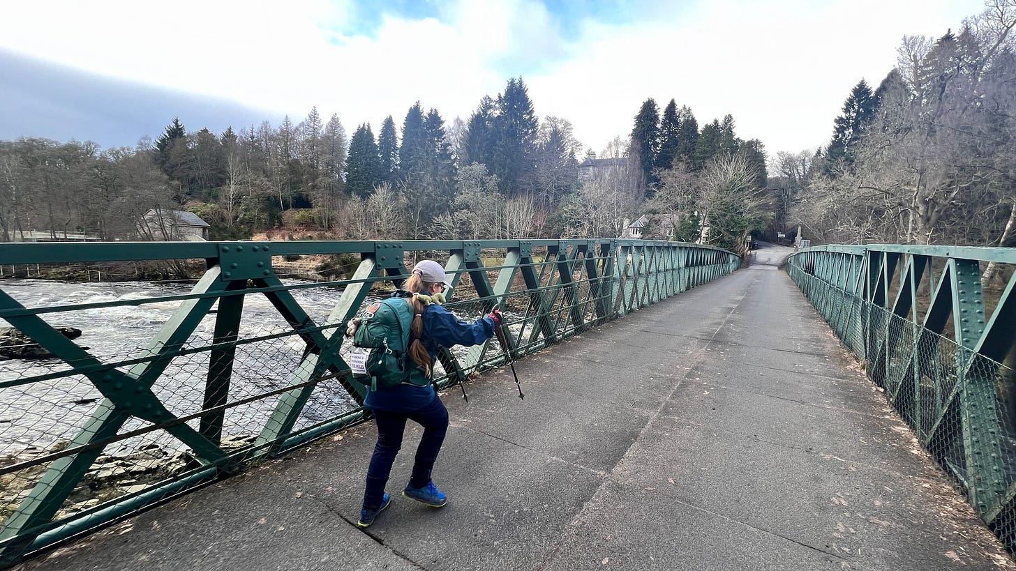 The bridge over the River Tay towards Pitlochry 