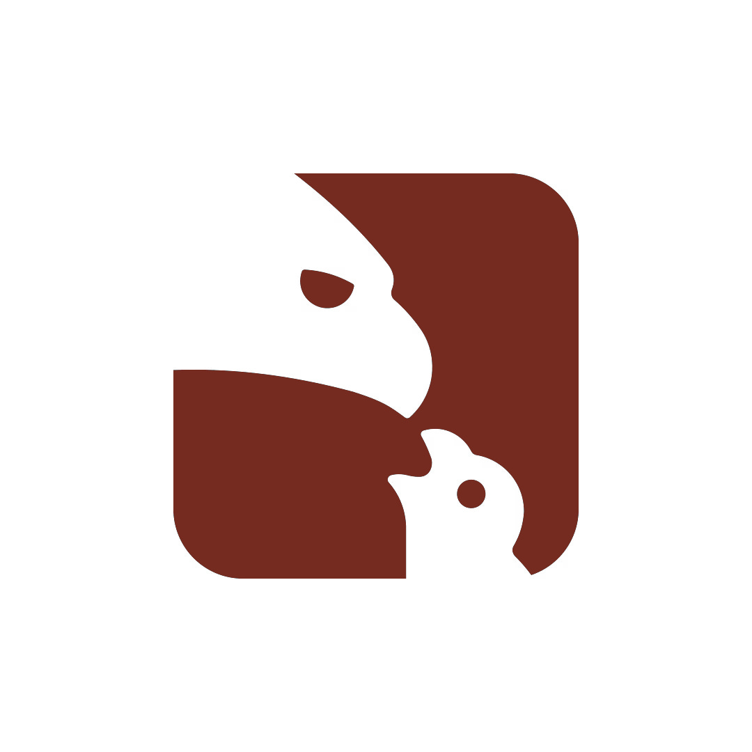 Logo for National Zoo, Washington DC designed by Lance Wyman. Depicts a simplified image of an eagle feeding a chick
