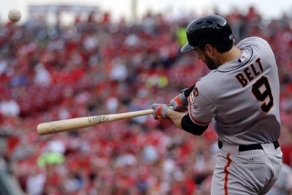 brandon belt big hot top man for giants national league mlb 2015