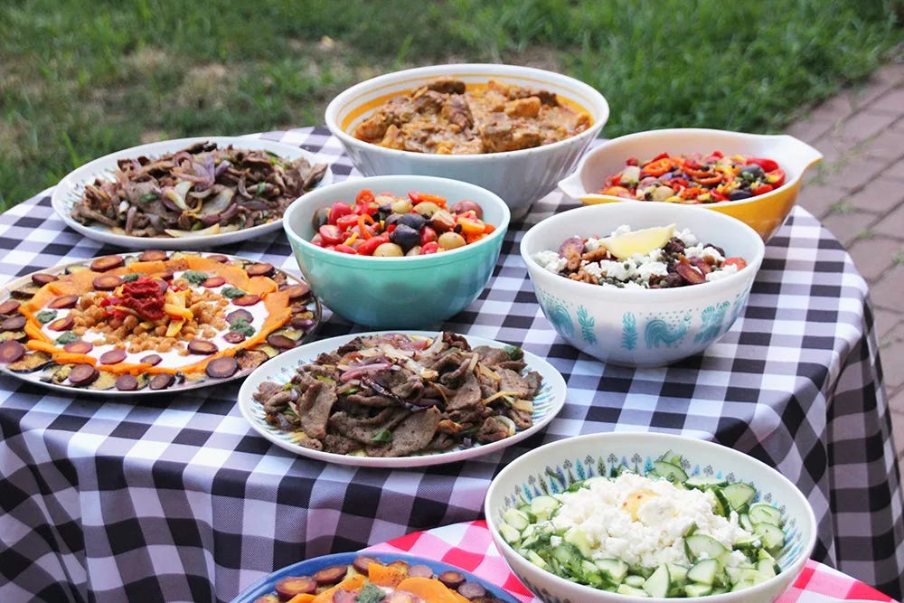various dishes inspired by the silk road