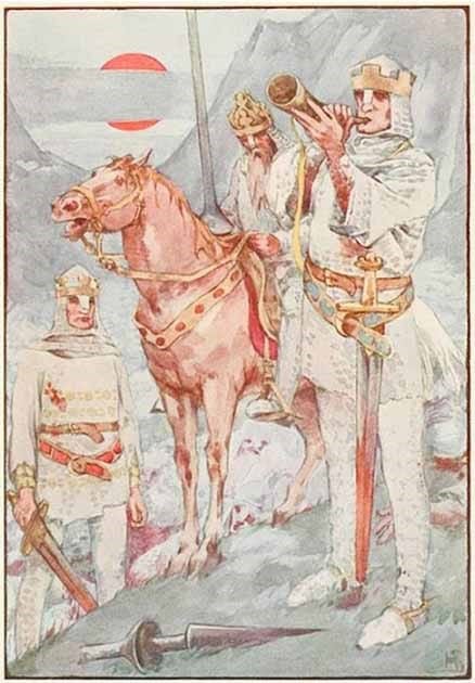 Ronald the Paladin from a 1915 book of myths. (Public domain)