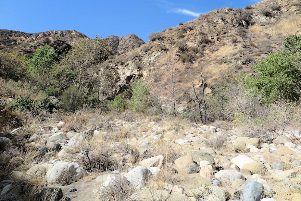 Rocks along Piru Creek