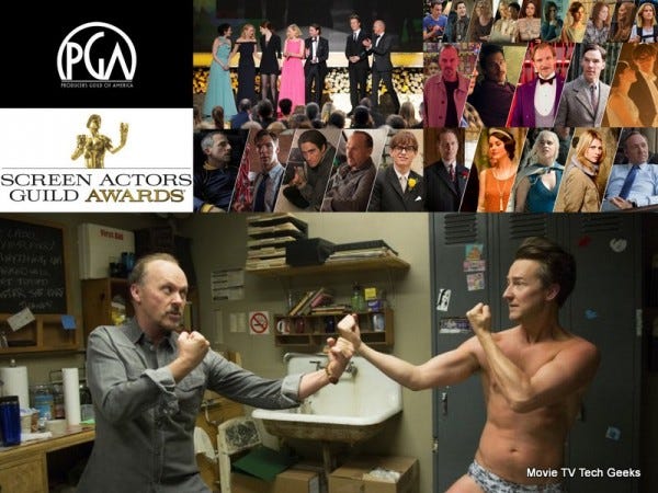 michael keatons birdman takes pga sag awards plus downton abbey 2015