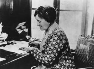 Edith Wharton at her desk