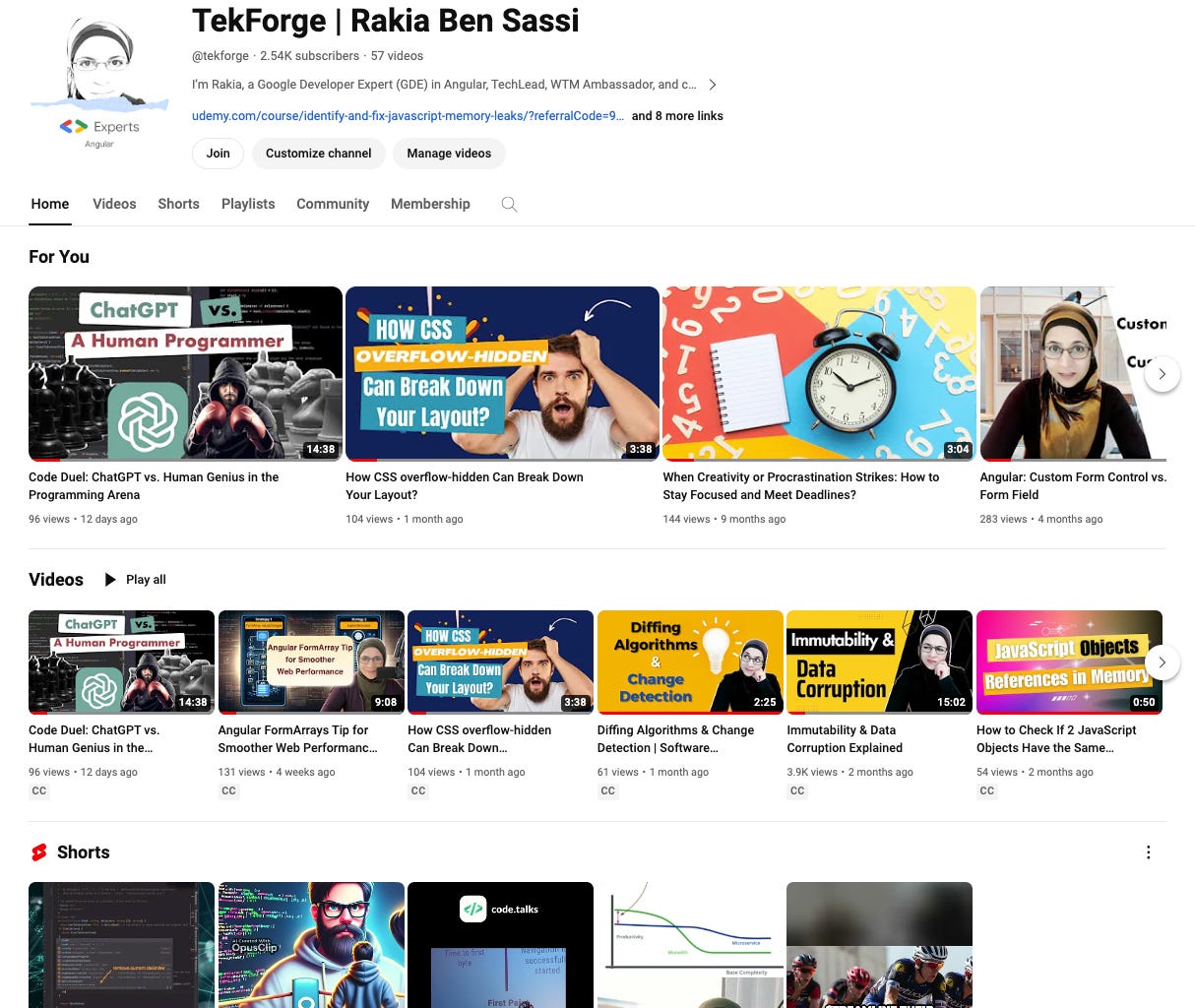 My YouTube channel TekForge