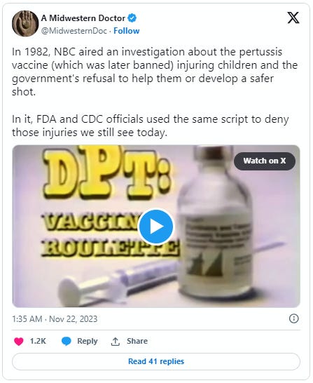 1982 vaccine roulette