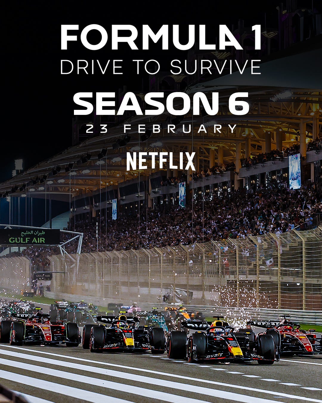 Formula 1 on X: "We know you've been waiting for this one… 🍿 Season 6 of  Drive To Survive - landing 23 February on @Netflix 📺 #F1 #DriveToSurvive  https://t.co/r1rHOxVgG6" / X