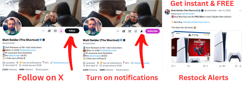 Matt Swider restock alerts