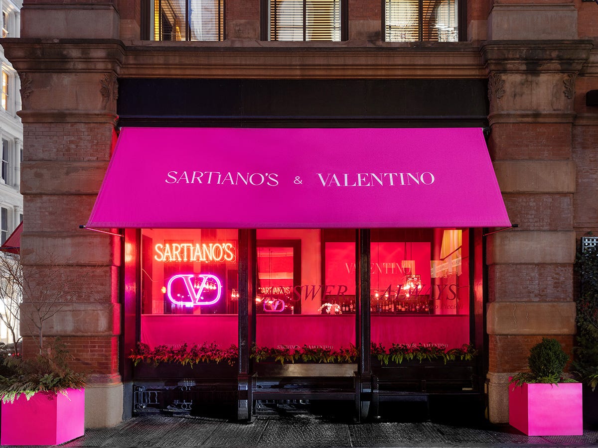 Valentino Unveils Exclusive Pop-Up Café at Sartiano's
