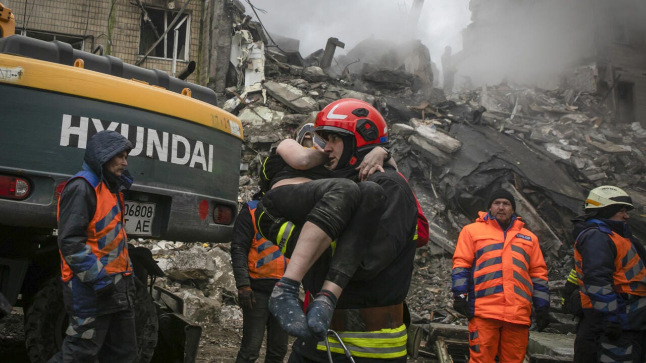 Zelensky accuses Russians of 'cowardly silence' over Dnipro attack