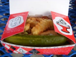 The Superdawg comes with fries, whether you want 'em or not.