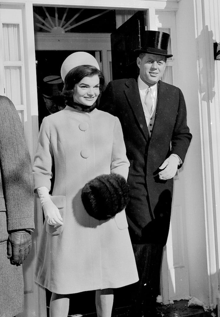 jackie kennedy inauguration day ceremony outfit