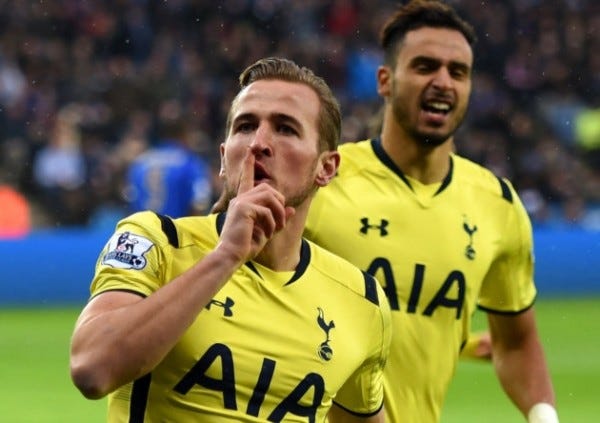 tottenham harry kane up with gareth bale 2015 soccer