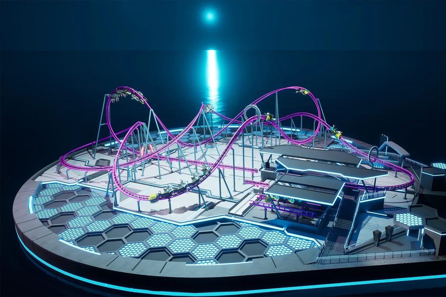 Spike Coaster Speed Chaser rendering