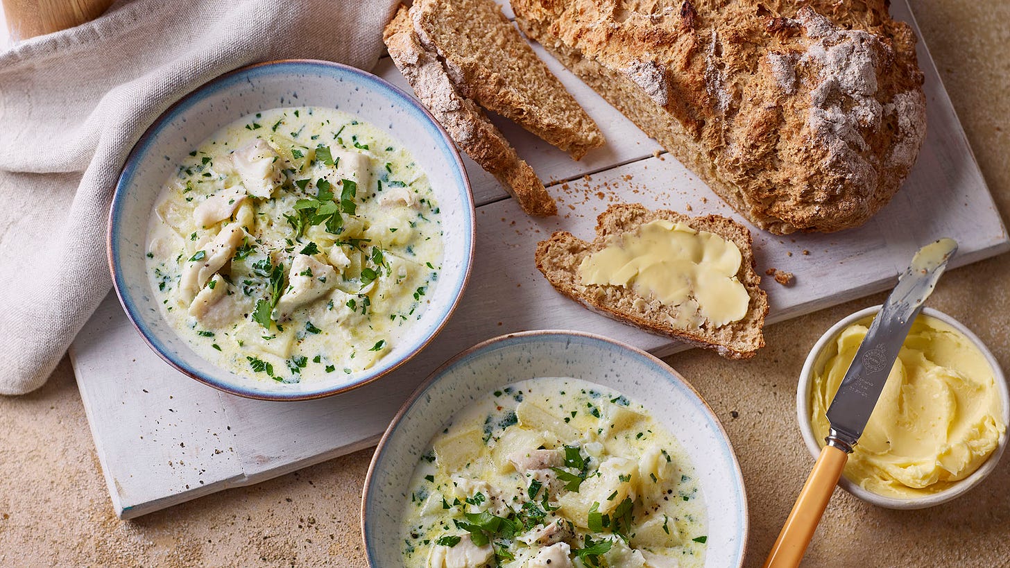 Cullen skink with wholemeal soda bread recipe - BBC Food