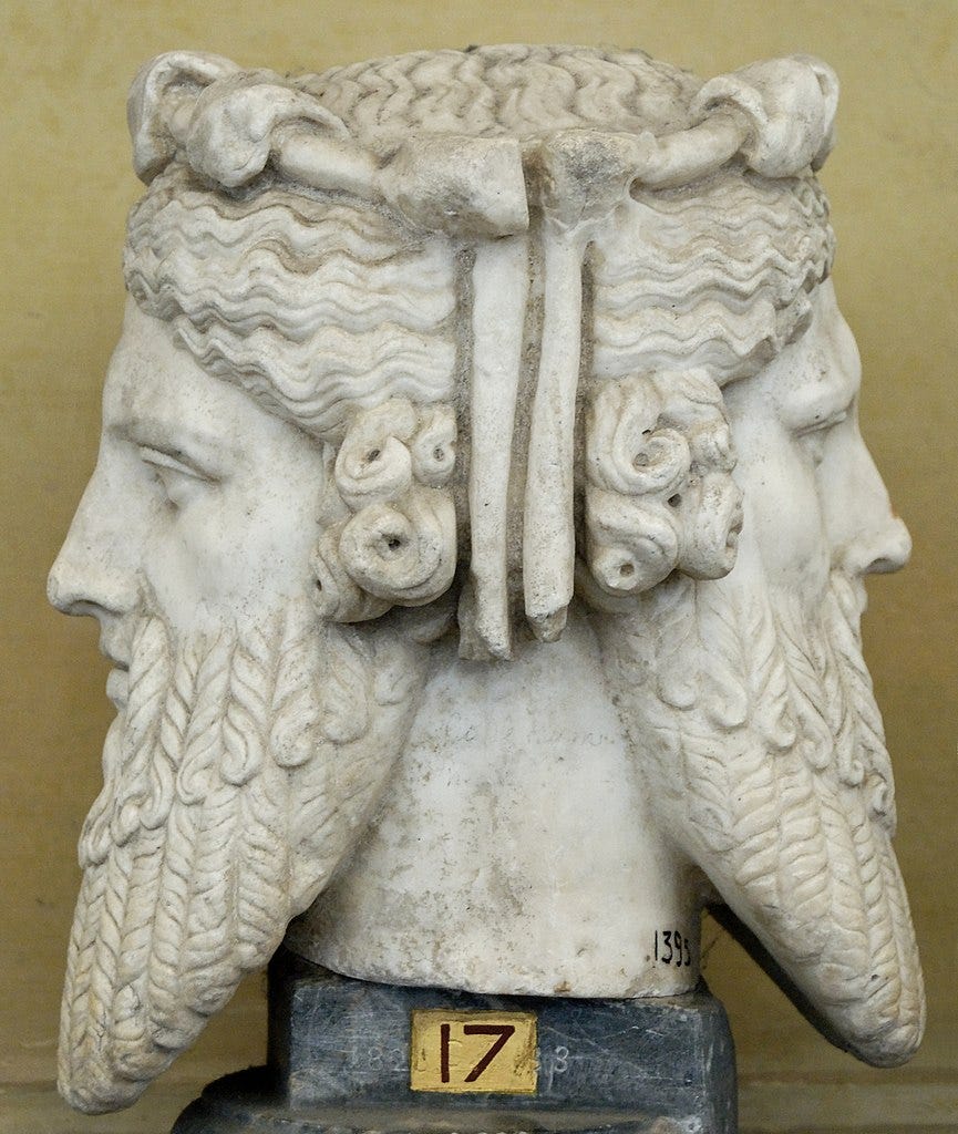 Two-headed statue of Janus