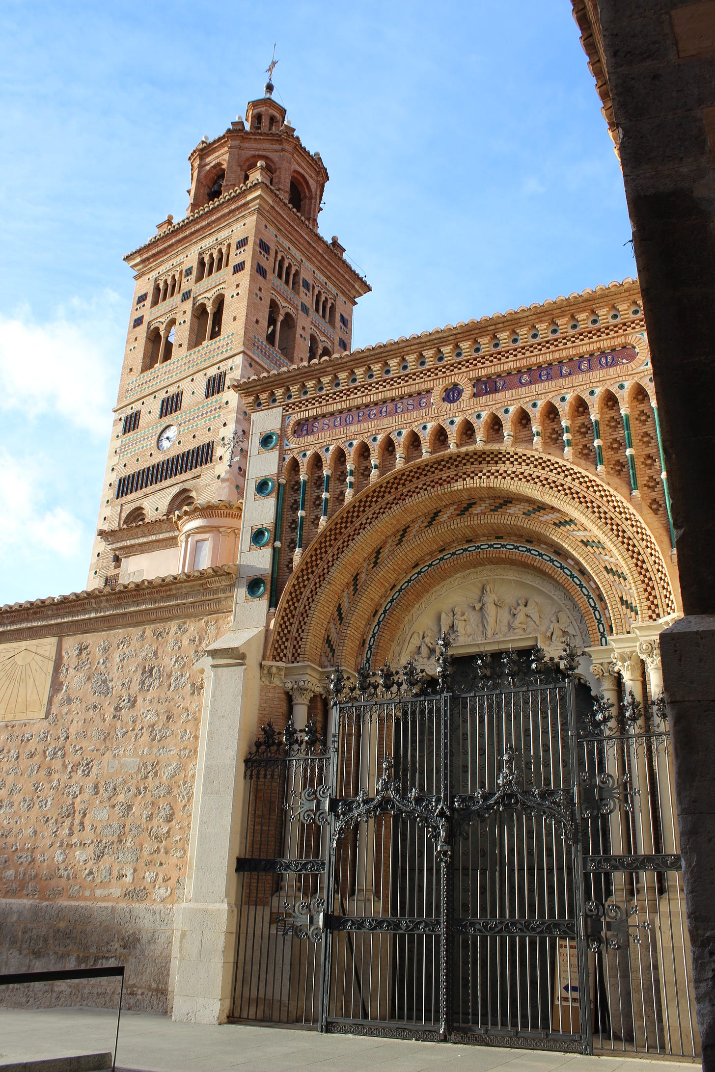 The cathedral is beautifully decorated in Mudéjar style.
