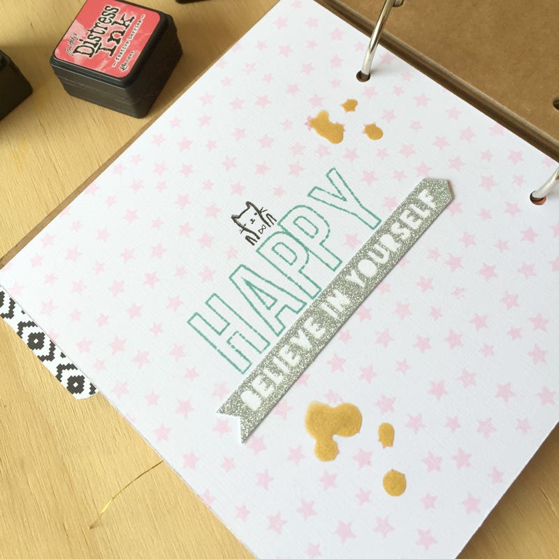 rukristin Awesome Ladies Project Scrapbook Challenges 1.3: Stamping