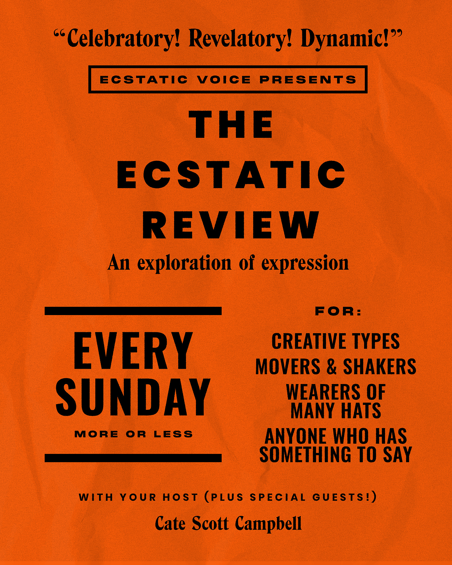 The Ecstatic Review Playbill 2