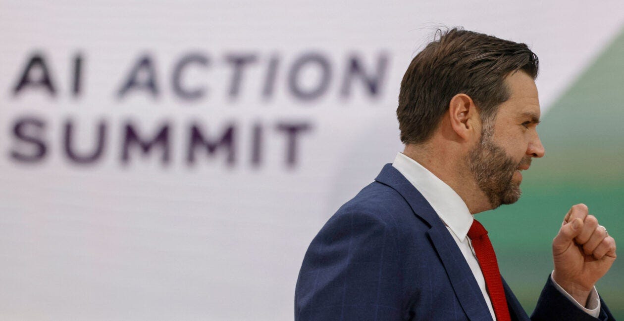 Vice President JD Vance attends the Artificial Intelligence (AI) Action Summit in Paris