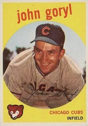 1959 Topps John Goryl